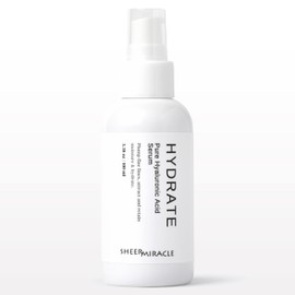 Sheer Miracle HYDRATE Pure Hyaluronic Acid Serum for Face and Body, Alcohol Free, Vegan, Cruelty Free, Made in USA, Large 3.38oz