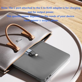 SinLoon USB-C Gigabit Ethernet Adapter RJ45 to USB C Ethernet Port Converter with Type-C 100W PD Charging Port for Computers,Tablets and Other Devices