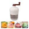 Portable Ice Crusher PP Manual Shaved Snow Cone Machine DIY