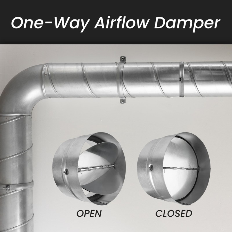 Draft Blocker 6'' Inch - Backdraft Damper - Draft Stopper
