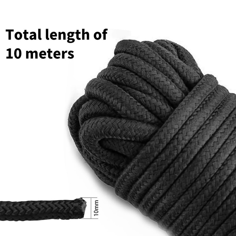 DAGORD Black Polypropylene Rope 10 mm Length 10 m Polypropylene