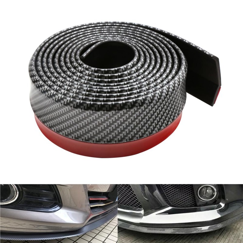 WeFoonLo Universal Car Front Bumper Spoiler Rubber Sticker Lip Splitter