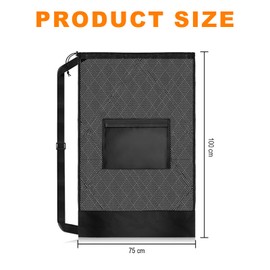 Aililong Borsa Calcio Large Mesh Ball Bag, Shoulder Bag with Drawstring 15-20 Football Bag for Basketball Volleyball Rugby 100 x 75 cm (Black)