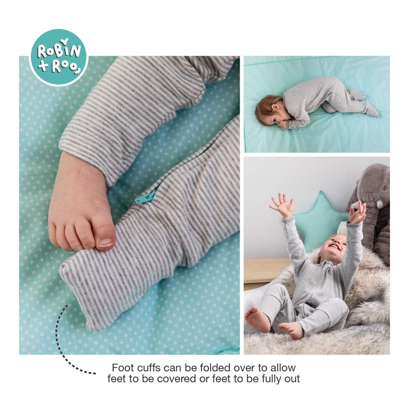 100% Cotton, Two-Way Zipper Baby Sleepsuit, Unisex Gender Neutral Onesie