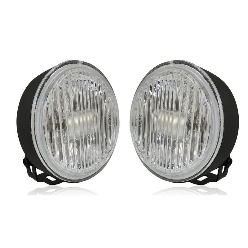 Universal 12v Car Van Round Clear Fog Lights Lamps Light