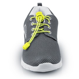 ALPHAPACE Pace Locks Elastic Shoelaces, No-Tie Laces, Slip-On Quick Release for Sports, Youth & Elderly, 120 cm, Various Colours, yellow