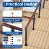 Muzata 6'6" Aluminum Handrail Flat Handrail Walnut Wood Grain Cable