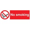 Schild, Rauchen verboten, RP, Außenhöhe 100 mm, Außenbreite 300 mm, Schildfarbe schwarz rot auf weiß, Schild Legende No Smoking Please, Schild Material Kunststoff, Schild Typ Verbot, Persönlicher