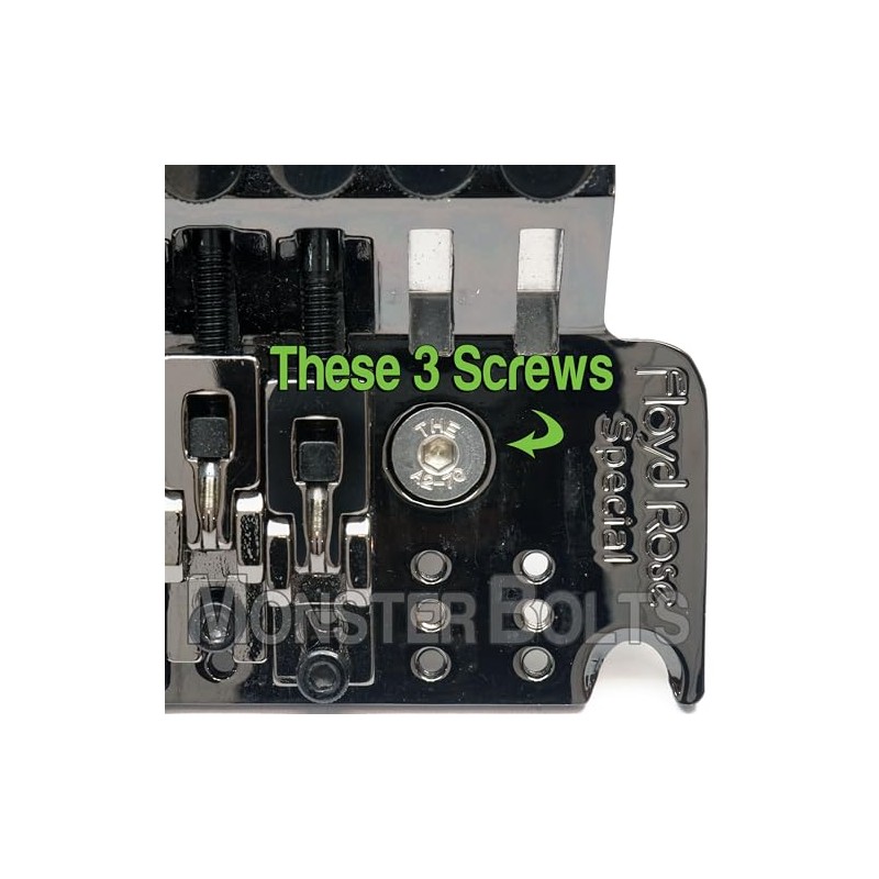 Monster Bolts - Floyd Rose Tremolo Block Mounting Screws, Stainless