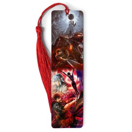 Bookmarks Ruler Metal Berserk Tassels Bookography Measure Bookworm Reading for Book Bibliophile Gift Reading Christmas Ornament Markers