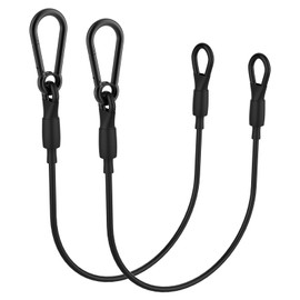 MILYARD 2-Pack 12 Inch Length Wire Rope with Loop Ends PVC Coated Braided Stainless Steel Strap Cable for Hanging, Suspension, Moving, Locking, Camping, Travel (0.16" Diameter)