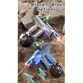 Battle Blaster Electric Water Gun for Adults/Kids, 26 to 32 FT Long Range Auto Water Blaster, Summer Pool and Beach Toys. (Transparent Black)