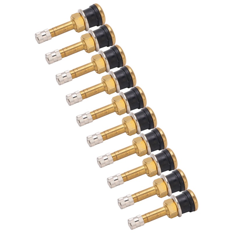 10 Pcs Valve Stems TR500 Straight Brass Heavy Duty Clamp