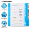 Briartw Heavy Duty Plastic Pocket Folder with Prongs for Letter
