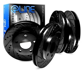 R1 Concepts Front and Rear Brake Rotors For 2011-2013 Mini Cooper| Drilled Slotted Disc Brake Rotors| Brakes and Rotors Brakes and Rotors