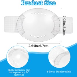 Heclia Transparent Eye Shield 6 PCS Clear Plastic Self-Adhesive Patch Medical Protector Eye Surgery Recovery Equipment Safety Glasses with Side after Cataract Surgery Coverings Breathable Supplies