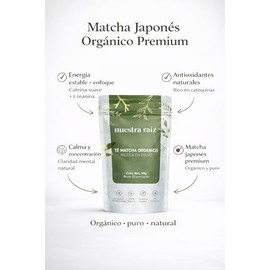 Matcha en Polvo Premium  T Verde Japons Molido  Natural Sin Azcar  Ideal para Matcha Latte, T Matcha o Smoothies  Antioxidantes Naturales  100 g...   