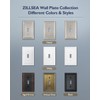 ZILLSEA 4-Pack Brushed Nickel Light Switch Covers, Durable Metal Toggle
