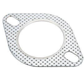 Down Pipe Gasket, Exhaust Gasket, Vibration-Resistant, High Temperature Resistant, 2 Holes, Perforated Steel for 2.25 in/57 mm