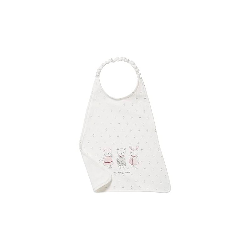 VERTBAUDET Toddler Bib Wool White Mice