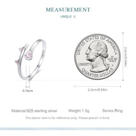 Bellitia Jewelry Paw Cat Ring for Women 925 Sterling Silver Girls Adjustable Ring Set Jewellery Gift for Women