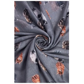 GFM Cat Print Scarf CT-036-BH-Grey, 42, CT-036-BH-Grey