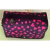 VICTORIA'S SECRET PACKABLE MAKEUP BAG:NWT HEARTS
