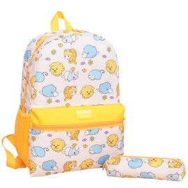 School Bag, Kids Backpack School for Girls Boys, Cute Teen Elementary Girls School Bags Sports Casual Daypack Lightweight Rucksack (Yellow Cat)