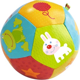HABA Soft Multicolor Sensory Ball Toy for Babies 4.5 Inch Tummy Time Gift