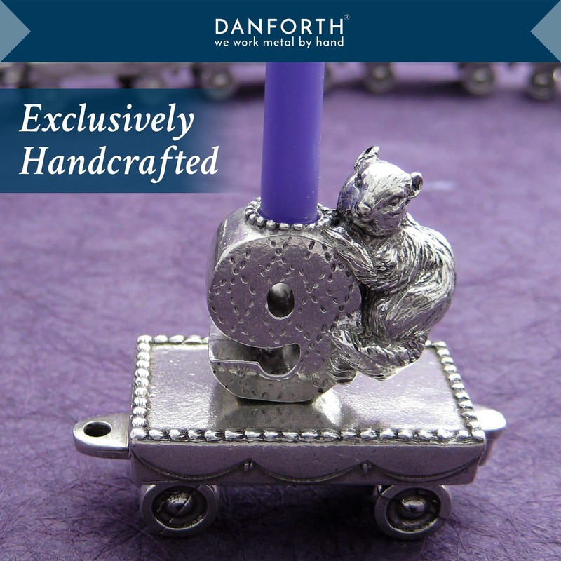 DANFORTH – Birthday Train Candleholder - (9- Squirrel) – Handcasted