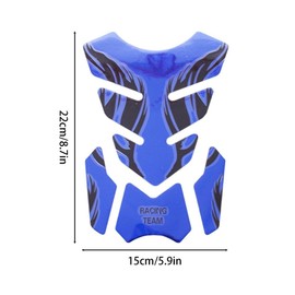 2PCS Gas Tank Protectors, Motorcycle Gas Oil Fuel Tank Sticker, 3D Fish Bone Protector Decal for Motorcycle