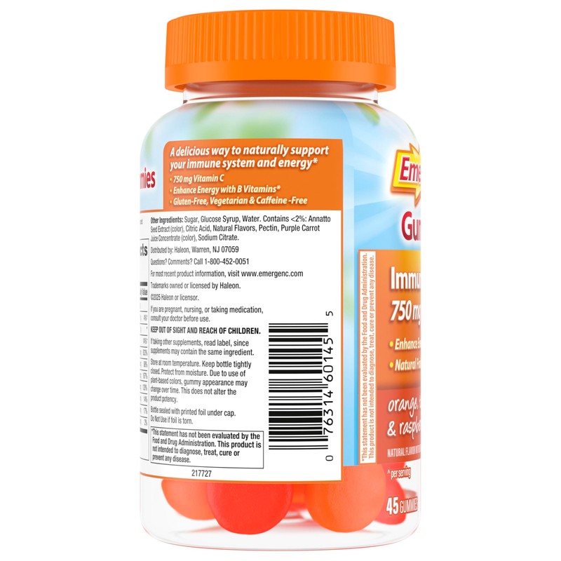 Emergen-C 750mg Vitamin C Gummies for Adults, Immunity Gummies with