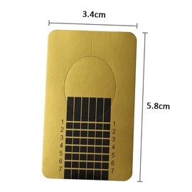FRCOLOR Nail Guide Stickers for Women Golden Rectangular Paper Holder Nail Extension Sticker Manicure Tool