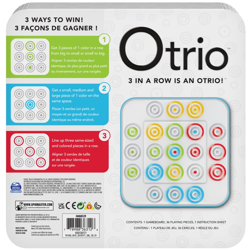 Spin Master Games, Otrio Strategy-Based Board Game, Classic Game, Advanced