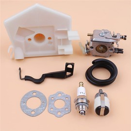 Gubeter Carburetor Choke Rod Lever Air Filter Kit for Husqvarna 50 51 55 55 55 Rancher Chainsaw for Walbro WT 170 1 503281504