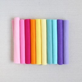 Wool Blend Felt, Pot of Gold Colors, Bright Rainbow, Ten 12x18 inch Sheets, Pink, Orange, Yellow, Blue, Purple