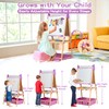 3-in-1 Adjustable Kids Art Easel Set, Height Adjustable Magnetic Whiteboard