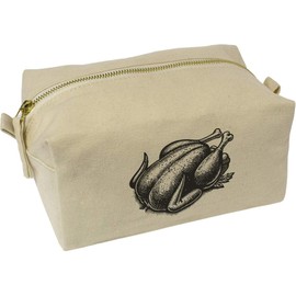 'Roast Chicken' Canvas Wash Bag/Makeup Case (CS00041757)