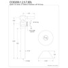 Kingston CC83207DL 3/8" O.D. Comp Angle Shut-Off Valve, Brushed Brass