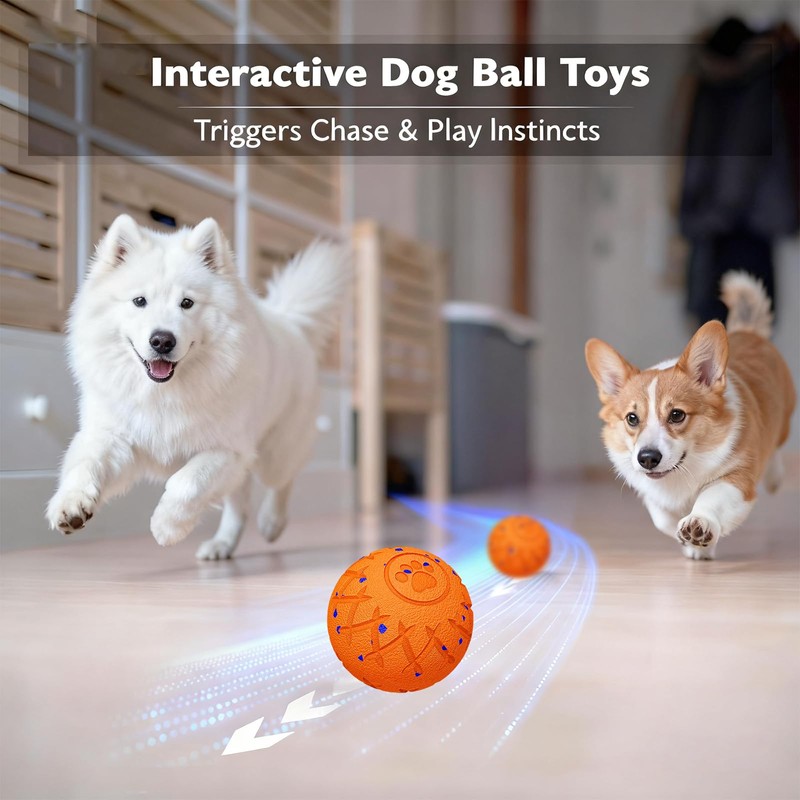 hipibbo Interactive Dog Toys Dog Ball, Durable Motion Pet Toys