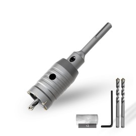 CSOOM Concrete Hole Saw 1-9/16" (40mm) with 220mm SDS Plus Shank Connecting Rod, Carbide Cement Hole Saw for Concrete Cement, Brick Wall Stone