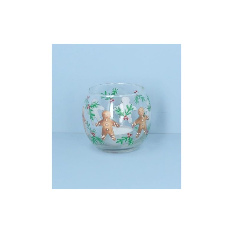 Gisela Graham Gingerbread Man Night Light Pot 51124 Gingerbread