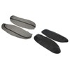 2pcs Front Door Panel Armrest Cover Black Artificial Leather Replacement