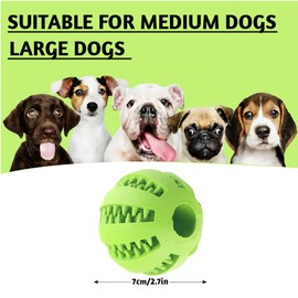 baizhong Dispenser Dog Toy Ball，Interactive Dog Toys for Boredom，Dog Puzzle Toy，Stimulation Toy (Green, 7cm)