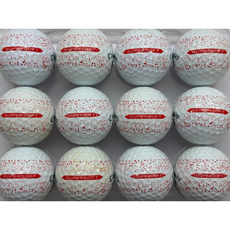 Supersoft Splatter Red Golf Balls Pearl/A Grade For Callaway Recycled