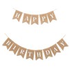 Happy Birthday Hessian Banner, Happy Birthday Garland Banner Birthday Decoration