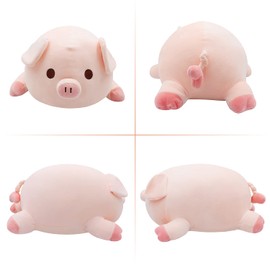 Pig Plush Stuffed Animals Chubby Toy Pink Plush Pig Pillow Soft Toys Cute Pig Cushion Doll Animal Hugging Pillow Toys Children Plush Toy Toddler Gift Plush Birthday Gift, Decoration at Home, 15.7 Inch