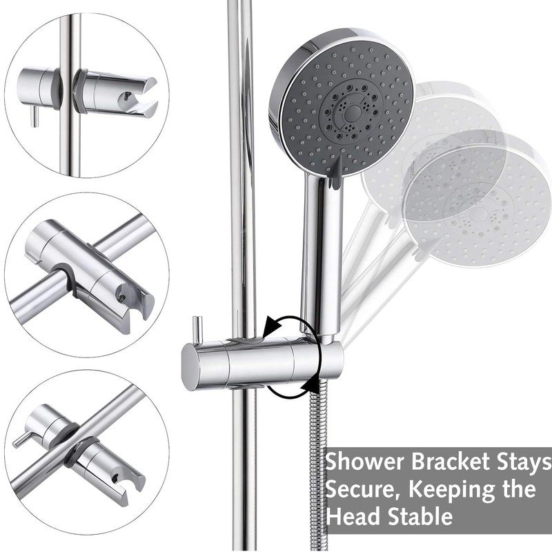 Adjustable Shower Head Holder Replacement,Shower Head Bracket, Shower Rail Slider