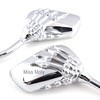 8mm 10mm Skeleton Skull Claw Motorcycle Mirrors Ghosts Hand Rearview