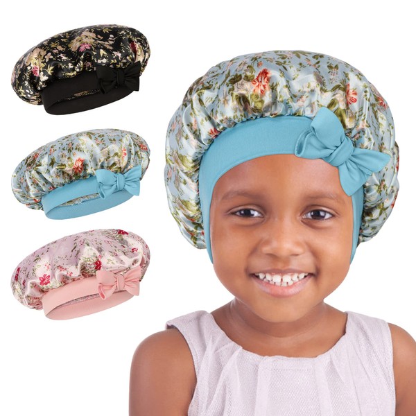 WEIPAO Kids Satin Bonnet - 3 Packs Baby Bonnet for